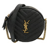 Saint Laurent Grain De Poudre Chevron Round Vinyle Camera Bag Secondhand