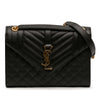 Saint Laurent Medium Grain De Poudre Triquilt Monogram Envelope Bag Secondhand