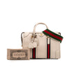 Gucci Medium Calfskin Web Bauletto Top Handle Bag Secondhand