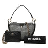 Chanel CC Mesh and Quilted Shiny Lambskin Chain Hobo Secondhand