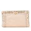 Prada Canvas Canapa Studded Vernice Clutch Secondhand