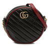 Secondhand Gucci Mini GG Marmont Matelasse Leather Torchon Round Crossbody