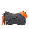 Dior Oblique Denim Flight Double Saddle Crossbody Secondhand