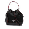 Prada Saffiano Trimmed Tessuto Bucket Bag Secondhand