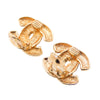 Chanel CC Gold Plated Quilted Clip on Earrings Secondhand