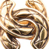 Chanel CC Gold Plated Quilted Clip on Earrings Secondhand