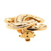 Chanel CC Gold Plated Quilted Clip on Earrings Secondhand