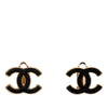 Chanel CC Enamel and Gold Plated Clip On Earrings Secondhand