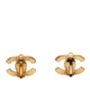 Chanel CC Enamel and Gold Plated Clip On Earrings Secondhand