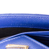 Saint Laurent Grain De Poudre Matelasse Chevron Monogram Flap Wallet Secondhand