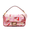 Fendi Zucca Embroidered Canvas Baguette Satchel Secondhand