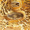 Secondhand Chanel Gold Plated Camellia Cross Dome Clip On Earrings