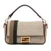 Secondhand Fendi Zucca Embroidered Canvas Baguette Satchel