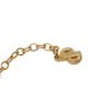 Dior Gold Plated Strass CD Logo Pendant Necklace Secondhand