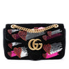 Gucci Medium GG Marmont Matelasse Velvet Sequin Embellished Shoulder Bag Secondhand