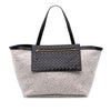 Bottega Veneta Large Wool and Calfskin Flip Flap Tote Secondhand