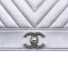 Chanel Chevron Quilted Metallic Lambskin Mademoiselle Wallet On Chain Secondhand