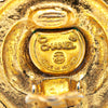 Chanel Gold Plated CC Round Clip On Earrings Secondhand
