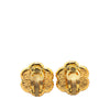 Secondhand Chanel Gold Plated CC Flower Clip On Earrings