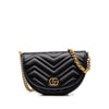 Gucci Mini GG Marmont Matelasse Calfskin Half Moon Flap Crossbody Secondhand