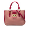 Miu Miu Bicolor Goatskin Madras Satchel Secondhand