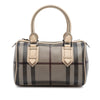 Burberry Smoke Check Coated Canvas Chester Boston Bag Secondhand