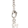 Chanel Silver Plated CC Rhinestones Heart Pendant Necklace Secondhand