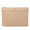 Chanel Large Chevron Caviar O Case Clutch Secondhand