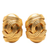 Chanel CC Oval Clip On Earrings Secondhand