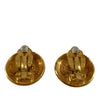 Secondhand Chanel CC Gold Plated Round Clip On Earrings