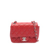 Chanel CHANEL Mini Matelasse Shoulder Bag leather Calfskin (cowhide) Red Used Women Secondhand