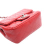 Chanel CHANEL Mini Matelasse Shoulder Bag leather Calfskin (cowhide) Red Used Women Secondhand
