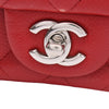 Chanel CHANEL Mini Matelasse Shoulder Bag leather Calfskin (cowhide) Red Used Women Secondhand