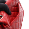 Chanel CHANEL Mini Matelasse Shoulder Bag leather Calfskin (cowhide) Red Used Women Secondhand