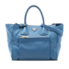 Prada Vitello Daino Front Pocket Open Convertible Tote Secondhand
