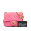 Secondhand Chanel Mini Square Lambskin Pearl Samba Flap