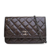 Chanel CC Quilted Shiny Crumpled Calfskin Wallet on Chain Secondhand