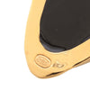 Chanel CC Gold Plated Resin Hoop Drop Pendant Earrings Secondhand