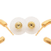 Chanel CC Gold Plated Resin Hoop Drop Pendant Earrings Secondhand