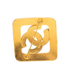 Chanel CC Gold Plated Diamond Brooch Secondhand