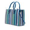 Balenciaga Mini Leather Striped Papier A6 Zip Around Satchel Secondhand