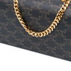Celine Triomphe Coated Canvas Chain Shoulder Bag Secondhand
