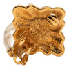 Chanel CC Gold Plated Faux Pearl Drop Clip On Earrings Secondhand