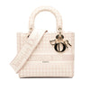 Dior Medium Embroidered Canvas Houndstooth Lady D Lite Secondhand