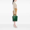 Bottega Veneta Intrecciato Trimmed Leather Regent Tote Secondhand