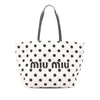 Miu Miu Printed Canvas Tote Secondhand