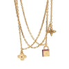 Louis Vuitton Gold Plated Sweet Charms Tiered Necklace Secondhand