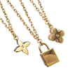 Louis Vuitton Gold Plated Sweet Charms Tiered Necklace Secondhand
