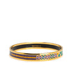 Hermès Narrow Stripes and Pattern Enamel Bangle 65 Secondhand