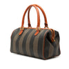 Fendi Pequin Coated Canvas Boston Bag Secondhand